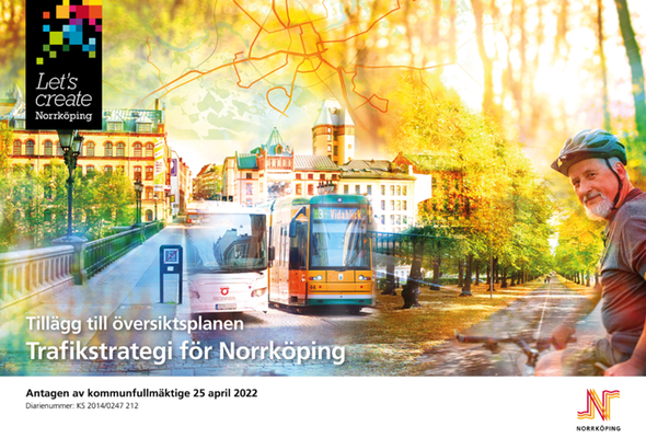 Framsida till dokumentet trafikstrategi för Norrköping
